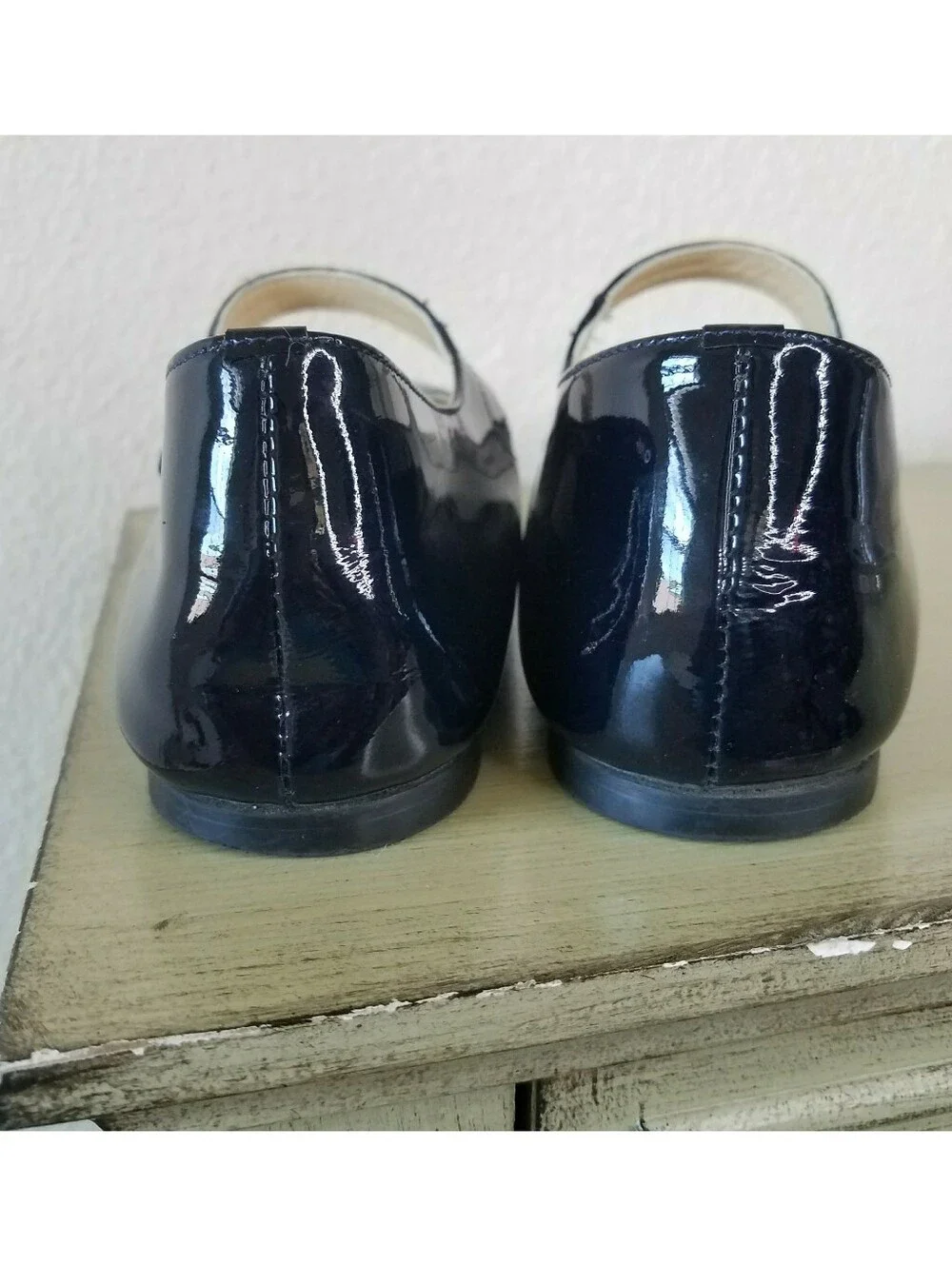 Mini Boden Girls Navy Patent Mary Jane Shoes